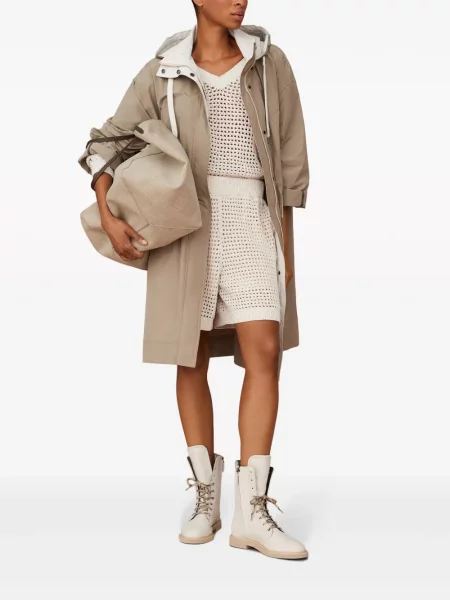 Parka Brunello Cucinelli s kapucí se stahovací šňůrkou