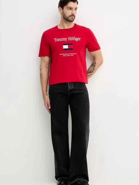 Tommy Hilfiger kratka majica rdeča