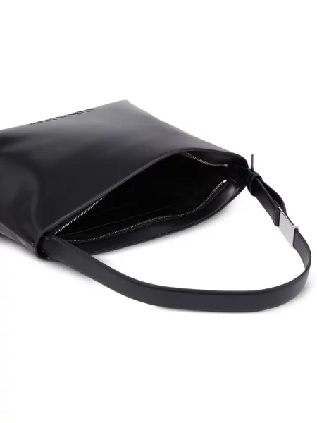 Shopper torbica Calvin Klein s autogramom crna