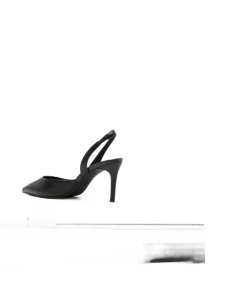 Pantofi cu toc Michael Michael Kors din piele slingback cu autograf maro