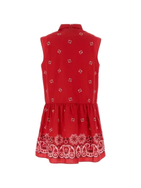 Rochie mini Miu Miu fără mâneci cu imagine roșu