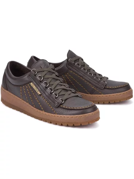 Sneakersy Mephisto klasyczne wiązane brązowe