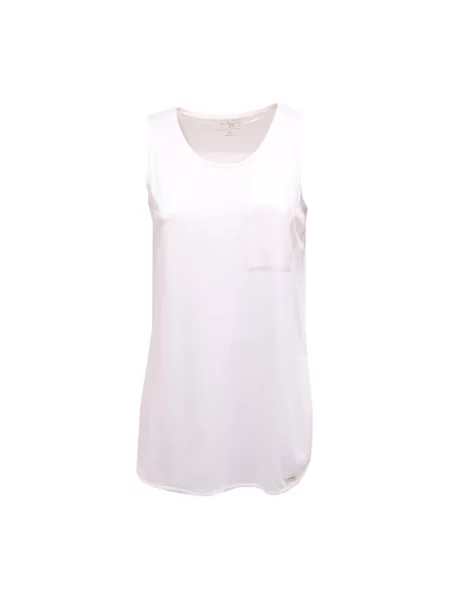 Jedwabny top Woolrich bez rękawów biały