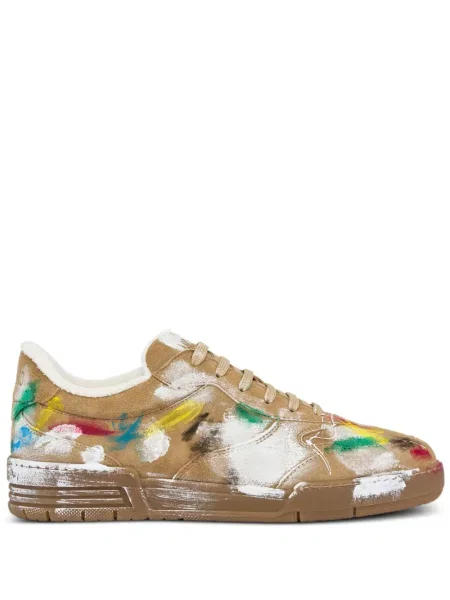 Sneakerși Moschino din piele maro