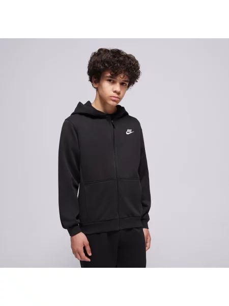 Nike Bluza Rozpinana Z Kapturem Club Ft Boy czarna
