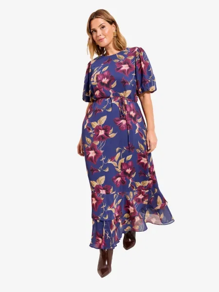 Friends Like These Rochie bleumarin / mokka / lila maro