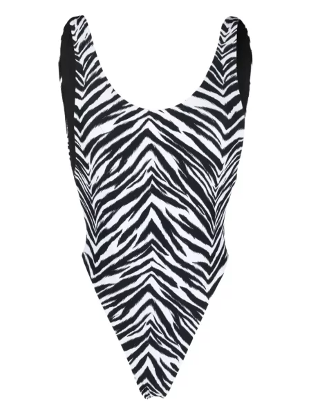 Strój kąpielowy Reina Olga z nadrukiem w zebrę czarny
