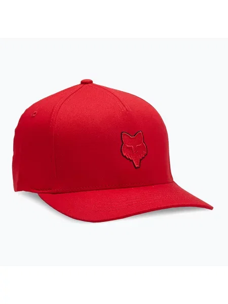 Шапка с козирка Fox Racing Fox Head Flexfit flame red червено