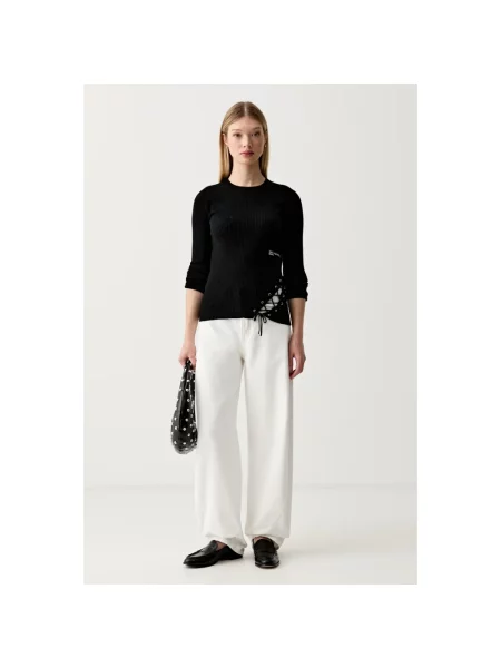 Dzianinowy sweter Karl Lagerfeld czarny