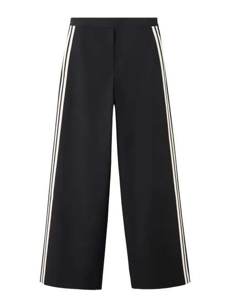 MANGO Pantaloni negru / lână alb