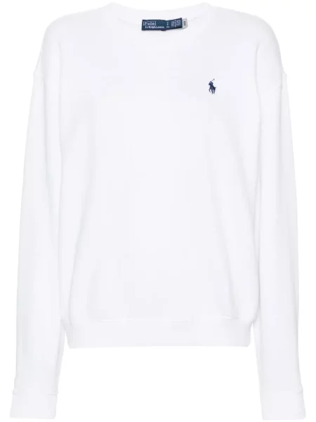 Fleecové zúžené polotričko Polo Ralph Lauren s výšivkou černé