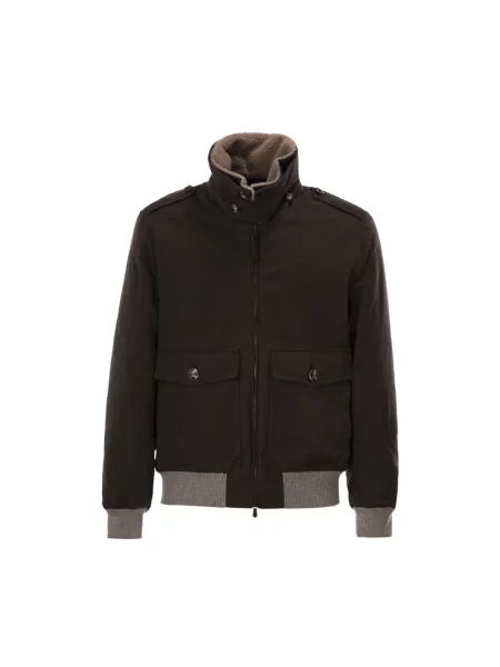Kurtka bomber Brunello Cucinelli brązowy
