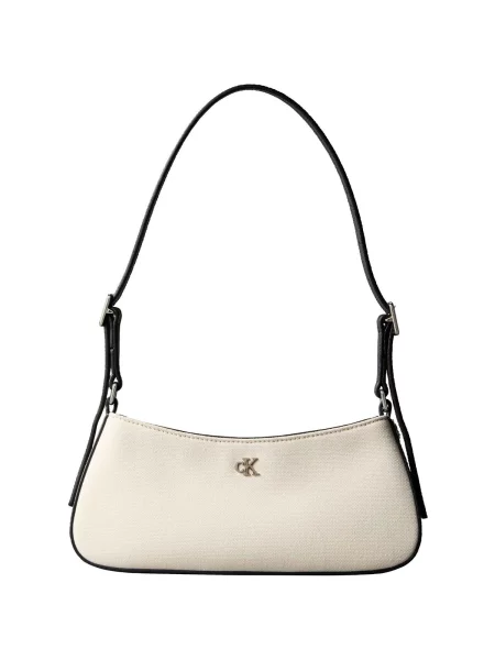 Calvin Klein Kabelka Ck Canvas Small Shoulder Bag biela