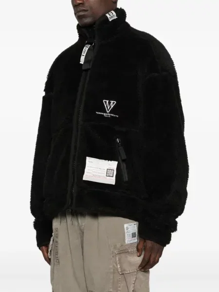 Geacă bomber Maison Mihara Yasuhiro din fleece negru