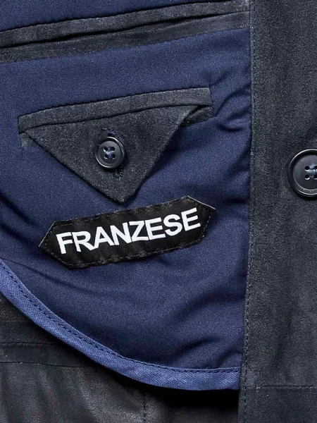Bőr dupla soros zakó Franzese Collection kék
