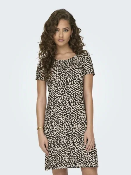 ONLY Rochie BERA crem / negru alb