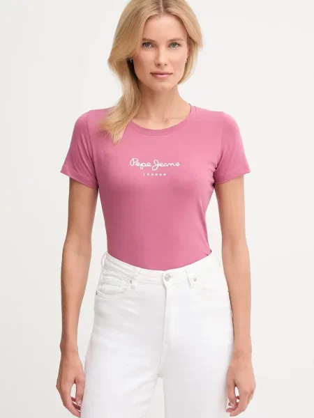 Тениска Pepe Jeans NEW VIRGINIA SS N дамска розово