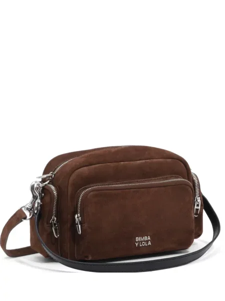Geanta crossbody Bimba Y Lola din piele de căprioară maro
