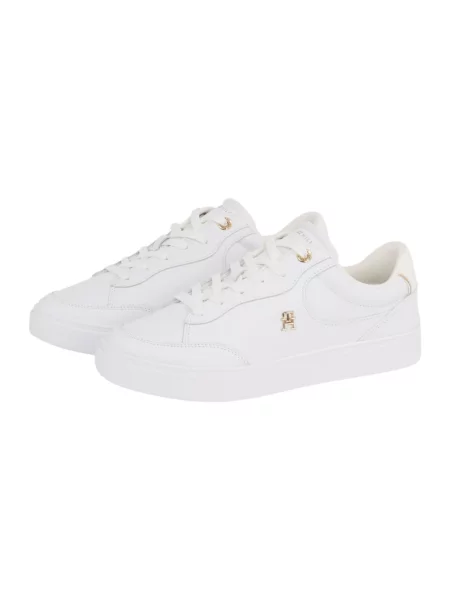 Buty Tommy Hilfiger Essential Chic Court czysty żółty 36 biały