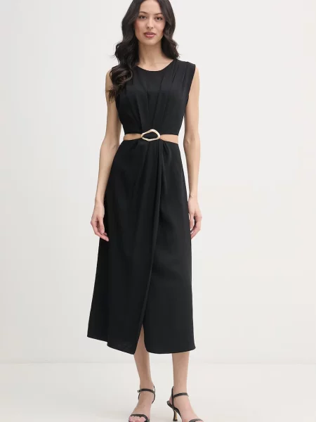 Gaudi rochie maxi cu vâscoză negru