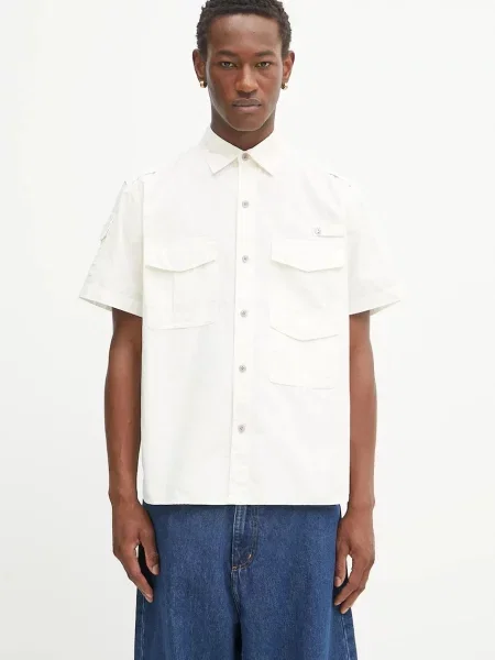 Košile Human Made Woven regular s klasickým límcem béžová