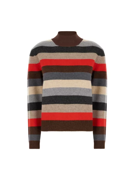 Lniany sweter z golfem Tory Burch