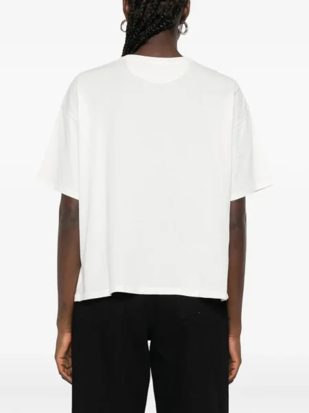 Tricou The New Society cu broderie alb