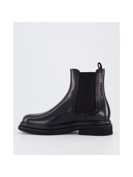 Krótkie botki Dolce And Gabbana skórzane czarne