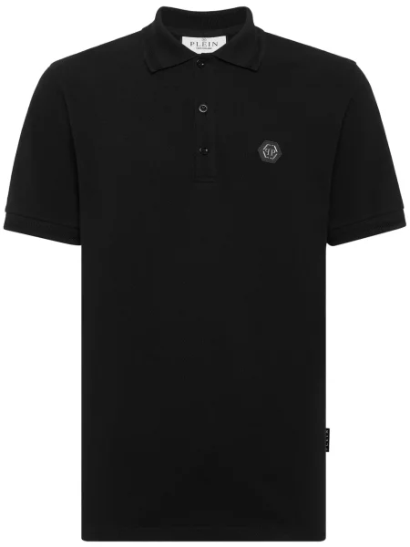 Polo majica Philipp Plein s printom crna