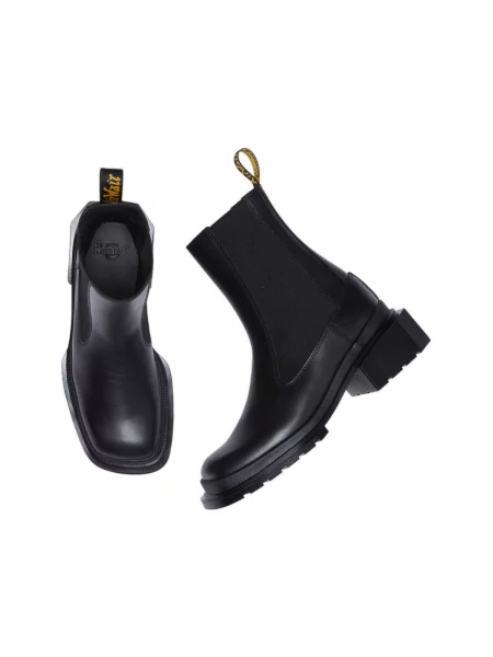 Pantofi Dr. Martens cu vârf pătrat negru