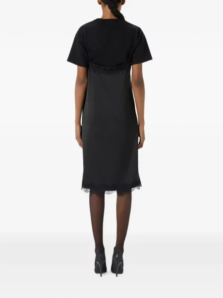 Stras rochie midi Blumarine din dantelă negru