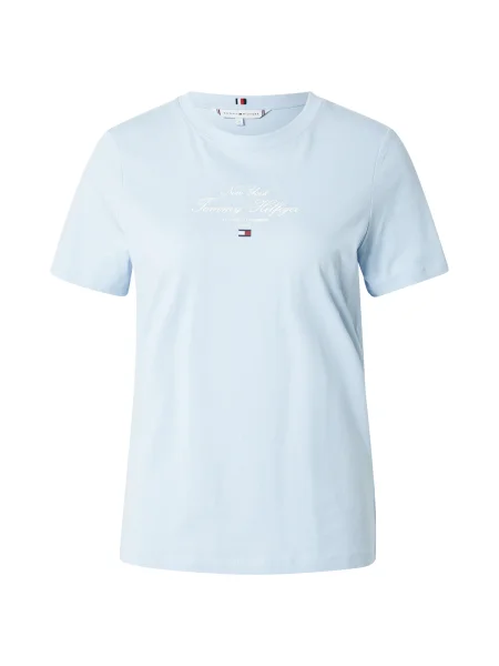 Tommy Hilfiger T-shirt Svijetloplava Regular Fit bijela