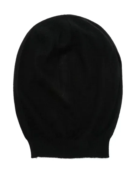 Kašmírové beanie čepice Rick Owens černé