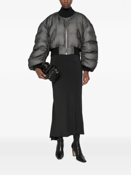 Matlasat decupat geacă Rick Owens gri