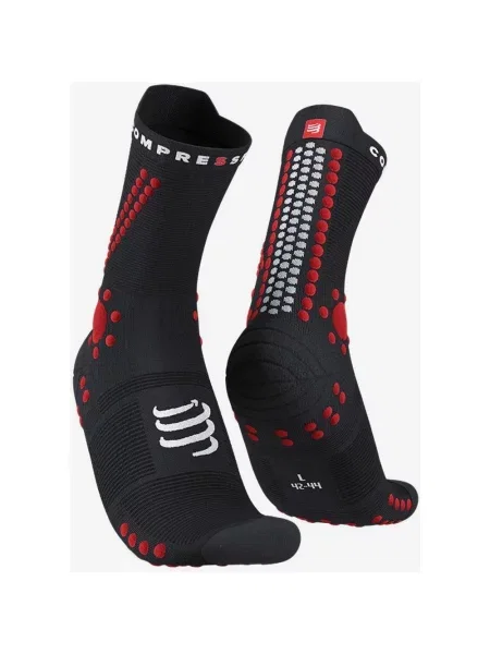 Skarpety Trail Compressport Pro Racing czarno-czerwone T2 czarne