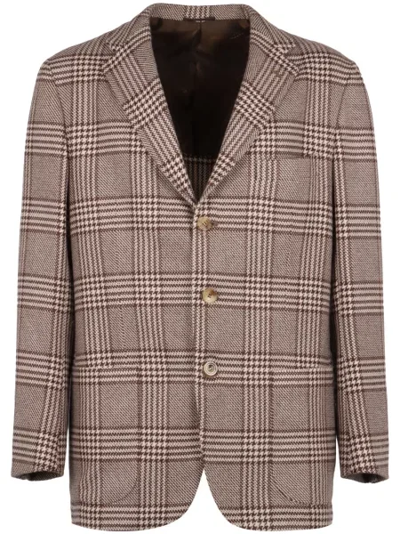Sacou Kiton în carouri maro