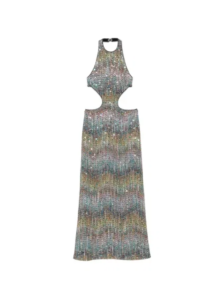 Rochie maxi Missoni cu paiete gri