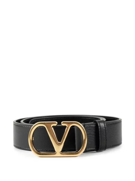 Cu centură curea Valentino Garavani din piele negru