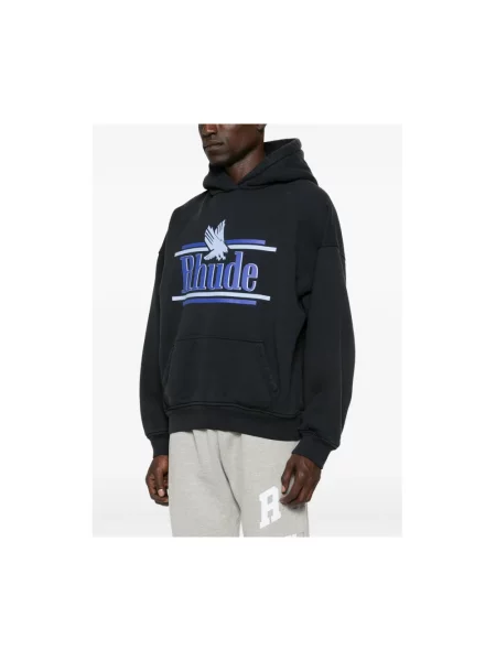 Bluza z kapturem Rhude z kapturem z nadrukiem czarna