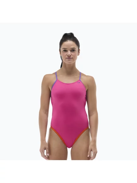 Costum de baie întreg pentru femei Tyr Multistrap Cutoutfit Durafast Elite pink/multi roz