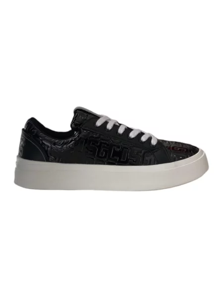 Lakierowane sneakersy Gcds skórzane czarne