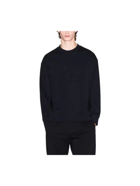 Bluza Armani Exchange z nadrukiem niebieska