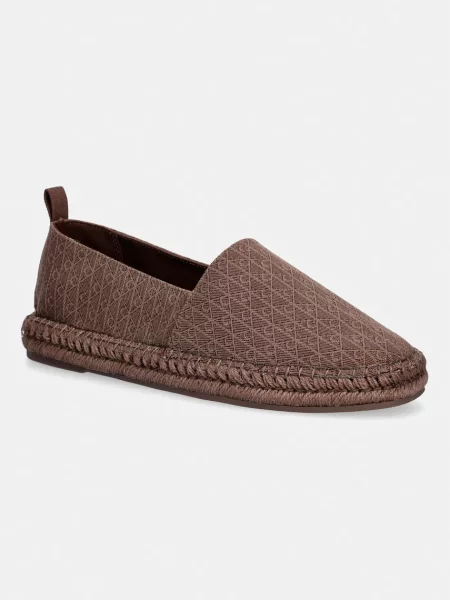 Calvin Klein mokasini ESPADRILLE AOP CV rjava