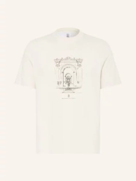 Brunello Cucinelli Koszulka beige beżowa