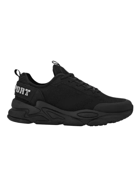 Sneakersy Philipp Plein zamszowe do biegania czarne