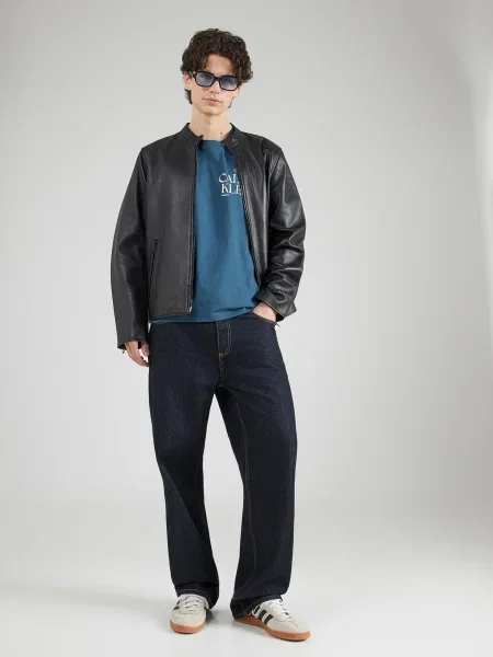 Calvin Klein Jeans Tricou auriu / petrol verde