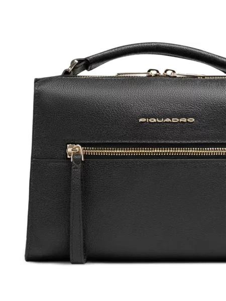 Bőr shopper táska Piquadro fekete