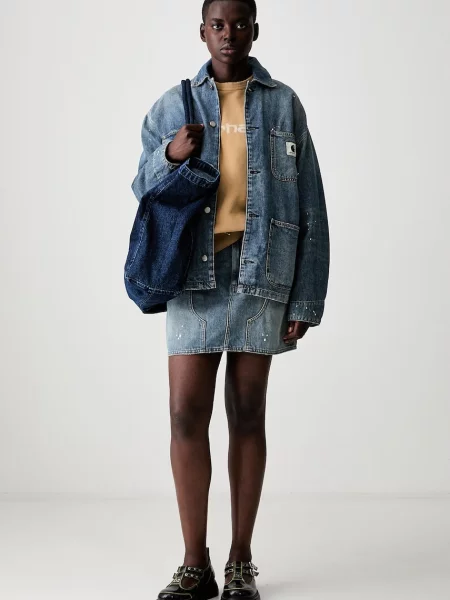Джинсовая юбка Carhartt Wip синяя