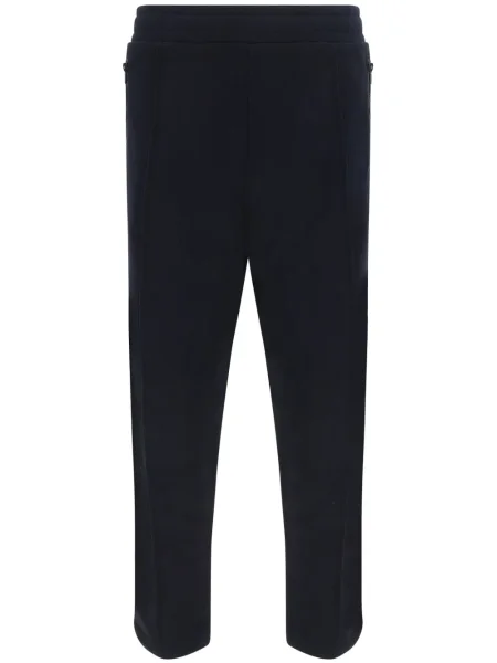 Kalhoty Moschino s výšivkou černé