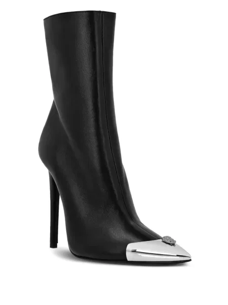 Cropp cizme scurte Philipp Plein din piele negru